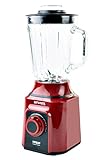 VASO DE CRISTAL termo resistente de 1.5 litros de alta resistencia contra impactos. POTENCIA 500 W. FUNCIÓN PULSE Tritura, Pulveriza y Pica hielo. 2 niveles de potencia + Pulse.