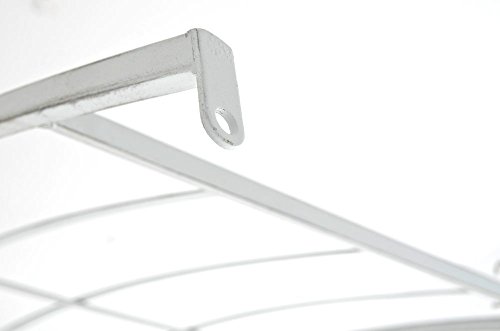 CLP Rosenbogen JASMIN BIG halbrund, zur Wandbefestigung, Eisen, Höhe 230 cm, Breite 180 cm, Tiefe 60 cm antik weiß - 5