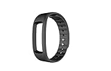 iWOWNfit i6/i6 HR Armband TPU Ersatz Band Soft Silikon Gurt mit Schnalle für i6/i6hr Smart Armband (Schwarz-S)
