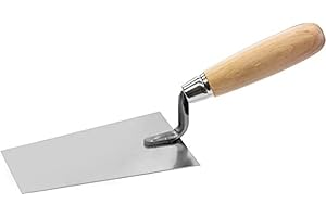 Tectool 18604 Berner - Paleta para enlucido (acero inoxidable, mango de madera, 140 mm)