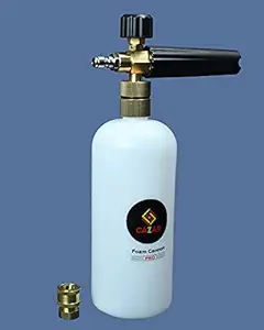 CAZAR Heavy Duty Professional Foam Canon PRO Snow Lance with Brass Head, 1.1 mm Orifice size and Complete Brass Nozzle for Car Washer/Pressure Washer (1/4 Quick Connector Included)