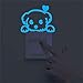 Produktbild WTTTL Wandaufkleber Dekorativer Aufkleber Glow in The Dark Switch Sticker Wall Sticker Blue Luminous Angel Panda Switch Stickers Kid Room Home Decor