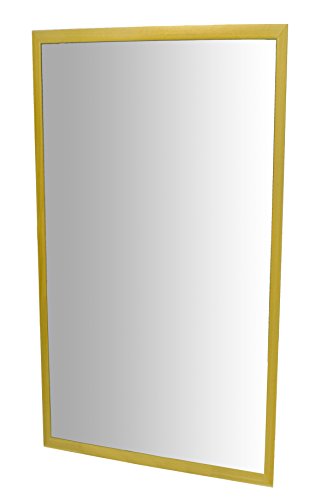 Henbea - Specchio con Cornice in Legno, 120 x 50 cm, Colore: Giallo, 755/B4