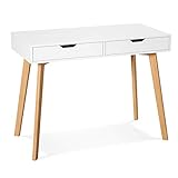 Vielseitg einsetzbar: Moderne Gestaltung, stilvolle Optik, Homfa Schreibtisch ist passend für alle Hausstile und idea für Arbeitszimmer, Büro, Wohnzimmer, Schlafzimmer als Arbeitstisch, Schreibtisch, Schminktisch usw.