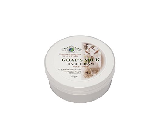 Goat's Milk Nourishing Hand Cream 200g by Elegance Natural Skin Care for Eczema, Psoriasis, Dermatitis.
