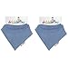 Dribble Ons Bandana Bib - ** 2 PACK/TWIN PACK ** (DENIM)