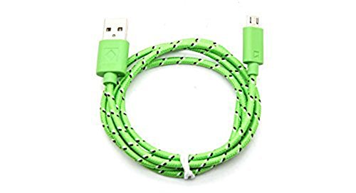 Hosaire Datenkabel Android USB Cable Mehrfarben Nylon Phone USB Kabel für Samsung, HTC, Sony Usw,1m,Grun - 2