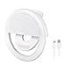 Olliwon Selfie Light Ring,Selfie Anneau Lumière Rechargeable, GIM 36 LED Clip-on Lumière Anneau Supplémentaire Selfie éclairage LED Amélioration Fill Light pour Smartphones Tablettes,usb chargé - blanc