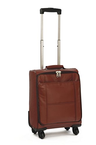 MBOSS Faux Leather 4 wheel 31.5 Liter Cabin Luggage Trolley bag with Free Laptop Sleeve - ONT_082_Tan RS.5699 (63.00% Off) - Amazon