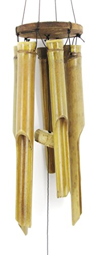 Großes Ca 90cm Windspiel Klangspiel Feng Shui Garten Wetterfest Bambus Fair Trade “ Bambusrohr “ W150 - 2