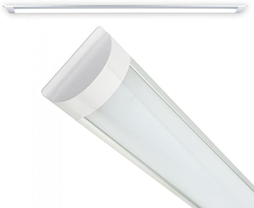 LED Batten Low Profile Wide Slimline Tube Wall and Ceiling Light 2ft 60 x 7.5 x 2.22 cm 18W Cool White 4000K and Daylight 6000K Brightness [Energy Class A] (Cool White - 4000K)