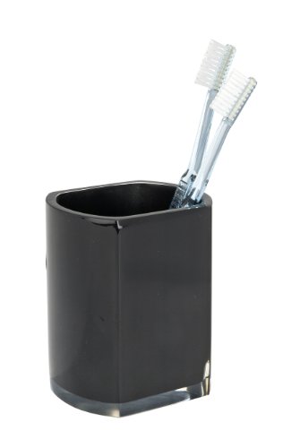 WENKO 20008100 Zahnputzbecher Lido Black , Kunststoff – Polyresin, 8.1 x 9.9 x 7 cm, Schwarz - 7