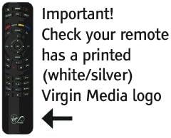 Virgin Media Original Remote Control V+ HD Controller - HD Set Top Box Black PVR/ PVR+/ V+ with 2 x AAA Batteries FREE