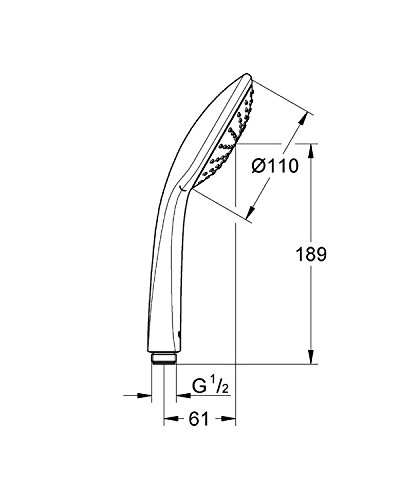 GROHE Euphoria Handbrause, Mono, 27265000 - 2