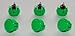 Produktbild 6 pc Set of Green Sanwa Push Buttons OBSF-30-G by Sanwa