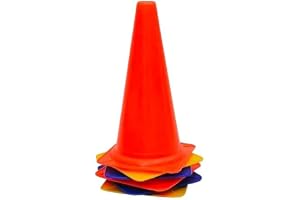 Xylofit Sports Football Agility Cones 12 Inches Space Training Marker Cones Scoooer Training,Cricket,Outdoor-(Multi Colour) Pack of 6