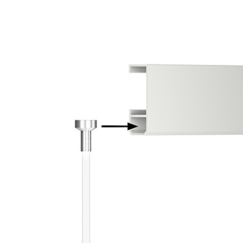 Bilderschienen Galerieschienen Bilderleiste Premium Komplett-Set 4m weiß - 3