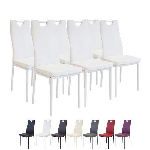 Albatros 2915 Salerno Lot de 6 chaises, Blanc