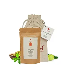 TVAM Henna Hair Color | Black Henna Hair Color | Organically Grown Ingredients | For Premature Greys, Scalp Infections And Split Ends | Triple refined | Toxic Ingredients Free - 100g