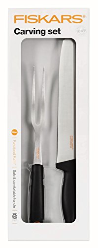 Fiskars Carving Set,Transchier Set ( Fleischmesser 1014204 + Fleischgabel 1014192) Functional Form 1016455