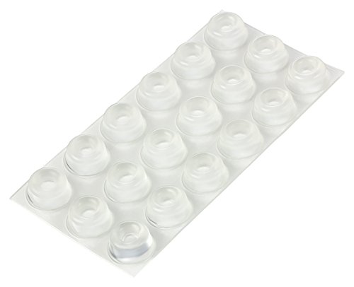 haggiy® Elastikpuffer, transparent, selbstklebend, rund Ø 22,3 mm / Stärke 10,1 mm (18 Stück)