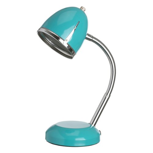 Lámpara de mesa de estilo retro, color turquesa