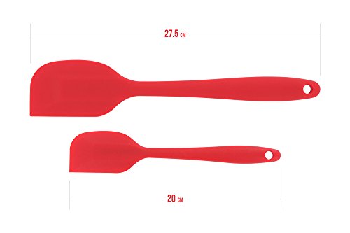 Tastefast Silikon Teigschaber Teigspachtel 2 Stück-Set | 100% BPA frei | Anti-Haftbeschichtung | Geruchsfrei | Ergonomischer Griff | Geschmacksneutral | Garantie - 2