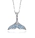 Produktbild QWERST Frauen Halsketten Sterling Silver Dolphin Fishtail Anhänger Einfach Exquisite Elegante Halskette
