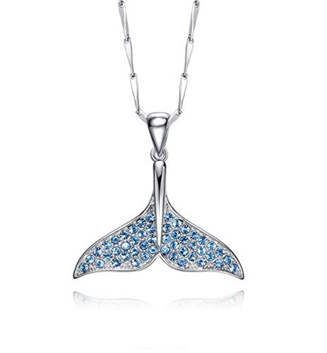 Preisvergleich Produktbild QWERST Frauen Halsketten Sterling Silver Dolphin Fishtail Anhänger Einfach Exquisite Elegante Halskette
