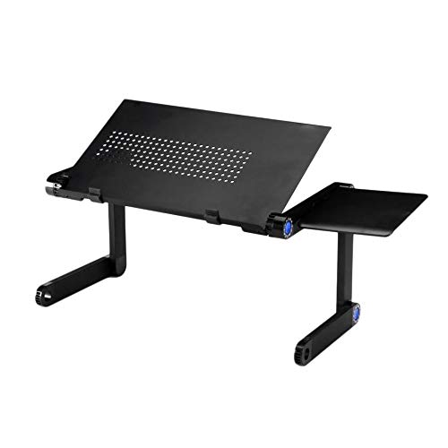 Preisvergleich Produktbild Libertroy 360 ° Rotation Aluminiumlegierung Computer Schreibtisch Faltbare Einstellbare Kühltisch Ständer Tablett Mit Maus Platte Für Laptop Notebook