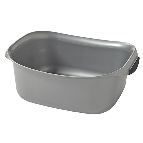 Curver 02336-212-00 Recheckige Waschschüssel Urban, 8 L, silber / anthrazit