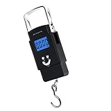 balanza de gancho 1000 kg Pantalla LCD retroiluminada con 2 pilas AAA (batería incluida).