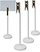 HOMETOOLS.EU – 4x Tisch Foto Visiten-Karten Memo Clip Ständer Halter mit Klammer | Namens-Schild, Preis-Schild, für Buffet, Party, Feier, Hochzeit, Deko | Klammer Vintage Landhaus 4er SET weiß