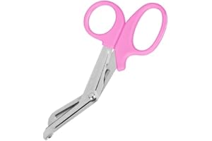 IMKRC - Bandage Shears Scissors EMT and Medical Scissors, for Nurses, Students, Emergency Room Paramedics - Perfect Nurse Scissors for First Aid, Tough Cuts (Small 5.5 Inches, Pink)