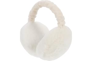katmerio Ohrenwärmer, Winter Ohrenwärmer Faltbare Verstellbarer Plüsch Ohrenschützer Earmuffs Bequemer weicher Warme Ohrenschützer Mode Ohrenwärmer for Adults Children(Weiß)