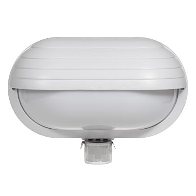 Maclean mce33 Applique murale d'extérieur avec détecteur de mouvement détecteur de mouvement Lampe 60 W 180 ° Détecteur de jardin E27 douille d'ampoule Support de lampe (Blanc)