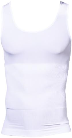 EXTRA TIGHT Super stretchy Tummy Belly Control Slimming Body Shaper Vest Undershirt Magic Compression Figure-Flattering Trimmer Tank ONE SIZE M FOR ALL SEASONS FREE POSTAGE WHITE
