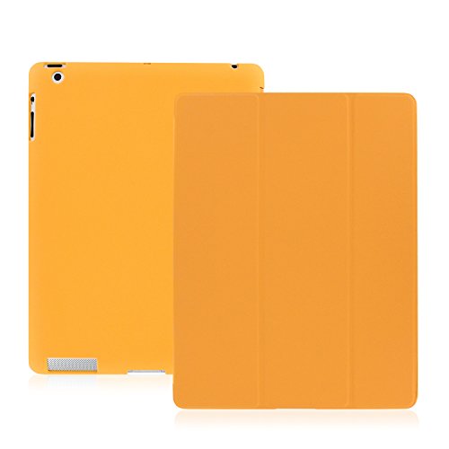 Khomo iPad 2, iPad 3, iPad 4 Retina Hülle Case Orangenes Gehäuse mit doppelten Schutz ultra dünn und leicht, Smart Cover - Dual Orange