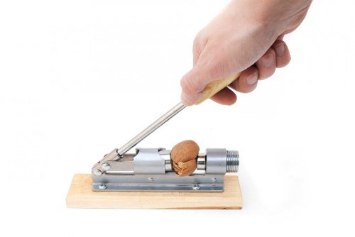 Retro Nusknacker im Nostalgie-Design aus Edelstahl mit Hebel-Funktion - 2