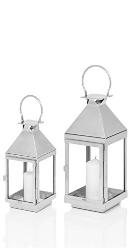 Geschenke zur Silberhochzeit – Personalisierte Laterne 25 Ehejahre mit Gravur zum Hochzeitstag 36cm – hochwertige CILIO Laternen – wir gravieren 2 NAMEN und 1 DATUM - 3