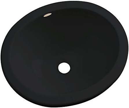 Dekor Sinks 68099 Victoria Cast Acrylic Under Counter Bathroom Sink, Black