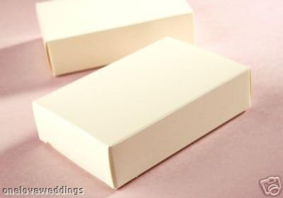 50 Ivory/Cream Wedding Party Cake Boxes Favours New