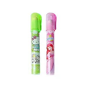 Kabello Stacking Pen Style Rubber Eraser for School Kids and Home Use Stationary 2 Pcs Multi Color Pack of 1