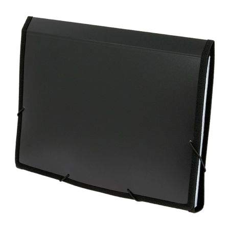 Grafoplas CLASIFICADOR Opaco 02960410 Fuelle PP Negro 330 * 245 * 35MM 13 DEPARTAMENTOS Interiores Cierre ELÁSTICOS