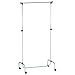 Produktbild Rollgarderobe Stahl aus verchromtem Stahlrohr höhenverstellbar B80xH110-170xT45cm H0048