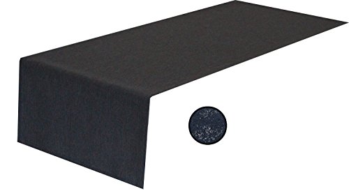 Tischläufer,Kuvertsaum,40x160cm grau, anthrazit Farbe und Größe wählbar, Leinenoptik,tolle Struktur, natürliche Optik, weicher, stabiler Stoff, pflegeleicht,Wasser- und Schmutzabweisend