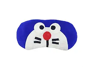 Nitsha Velvet Blind Sleeping Cartoon Character Eye mask shade for Men Women Girls Boys Kids - Blue and White Model No.11