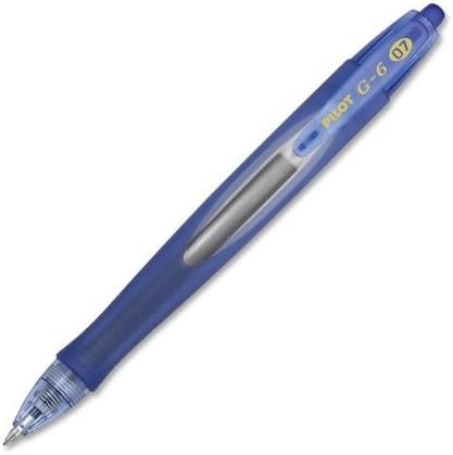 Wholesale CASE of 25 - Pilot G-6 Retractable Gel Pens-Gel Pen, Retractable, Fine Point, Blue Barrel/ Ink by PIL