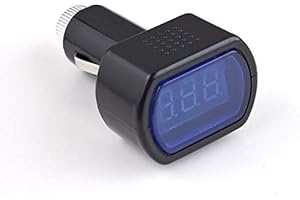 CAMKPELL Universal LED Digital Display Cigarette Lighter Electric Voltage Meter For Auto Car Vehicle Battery Monitor Voltmeter Black