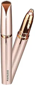 Painless Portable eyebrow trimmer for women, epilator for women facial hair, upper lips remover,Face, Lips, Nose hair removal trimmer for women with Light (N)